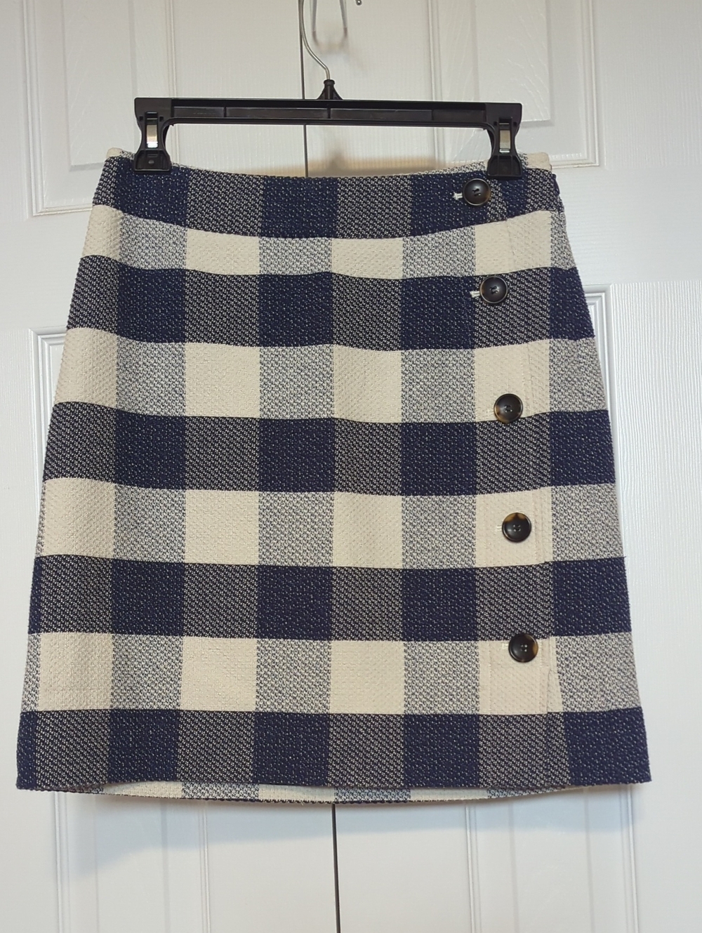Ann Taylor Skirt Blue And Ivory  Size 0